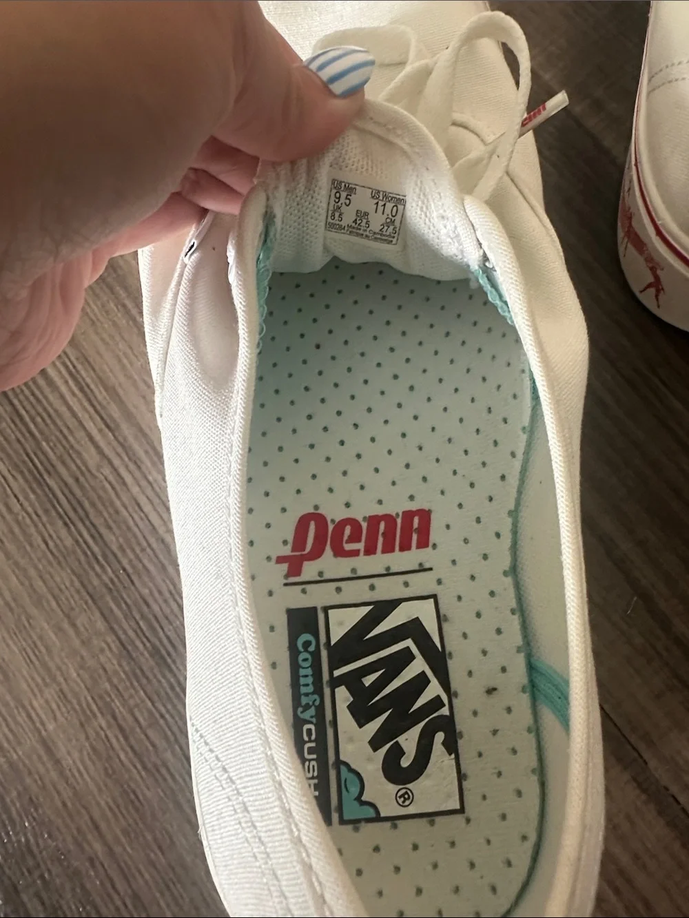 Vans Penn X ComfyCush 'Blanc De Blanc Red' Shoes